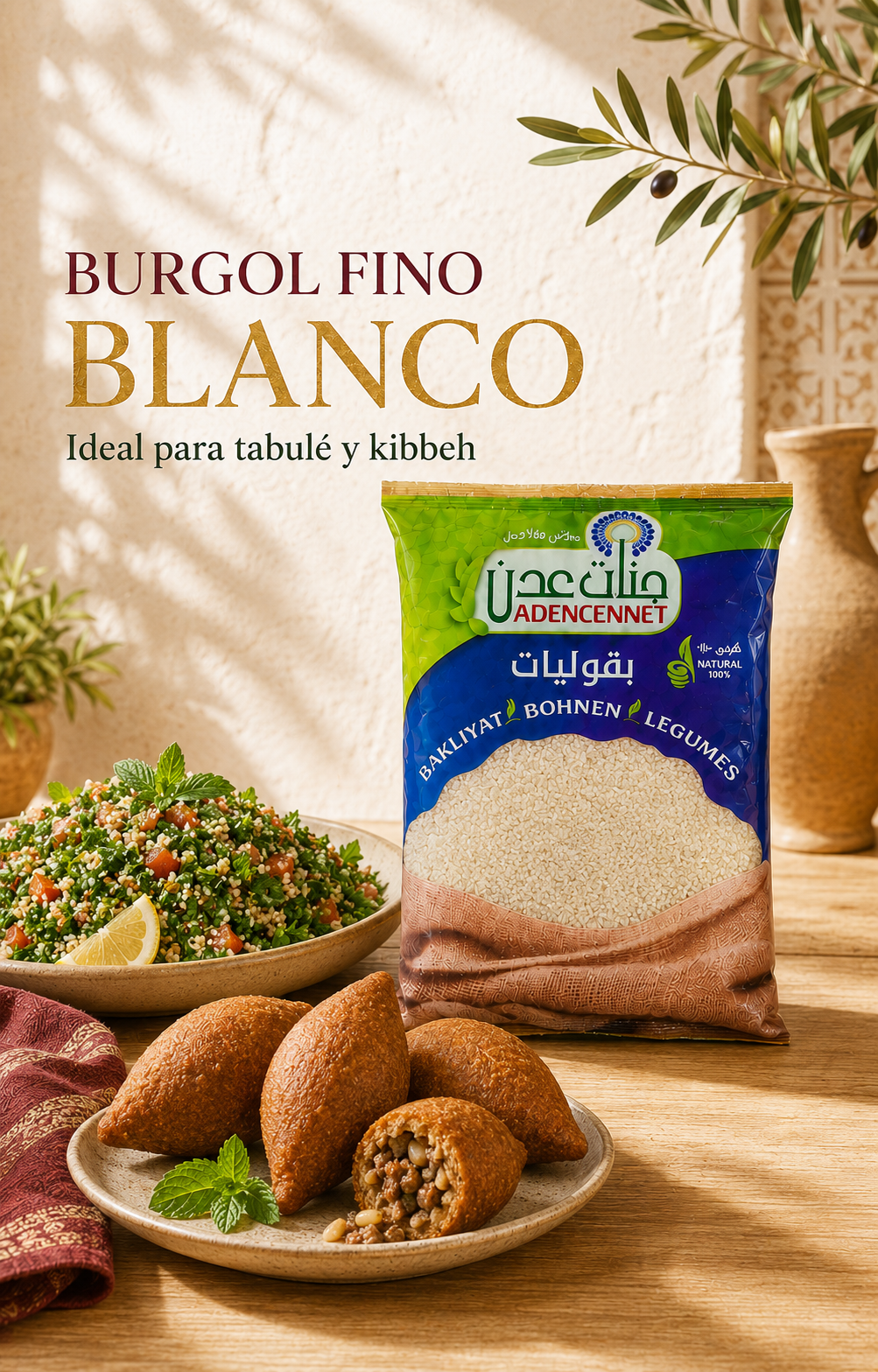 Burgol fino blanco — ideal para tabulé y kibbeh
