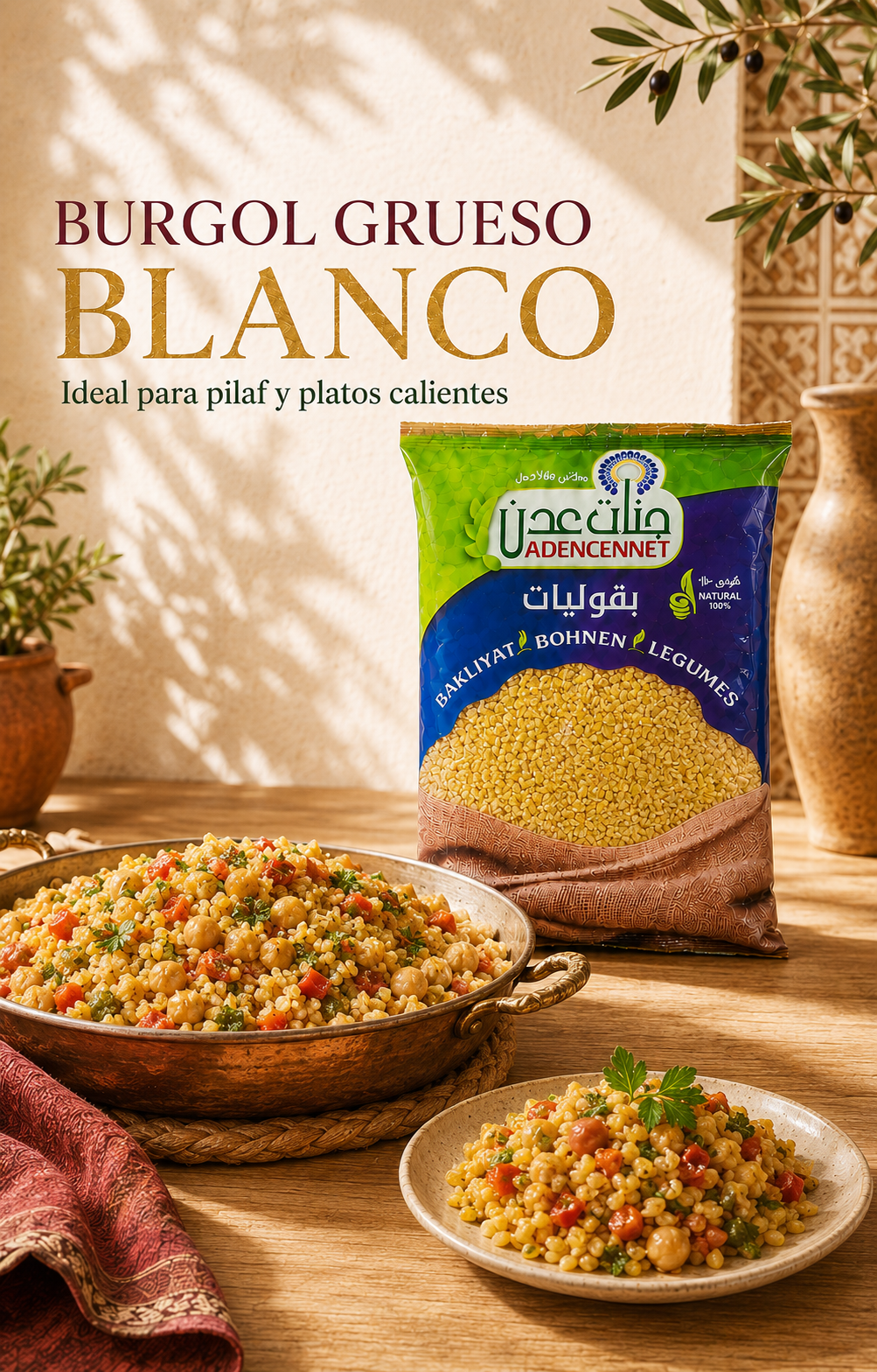 Burgol grueso blanco