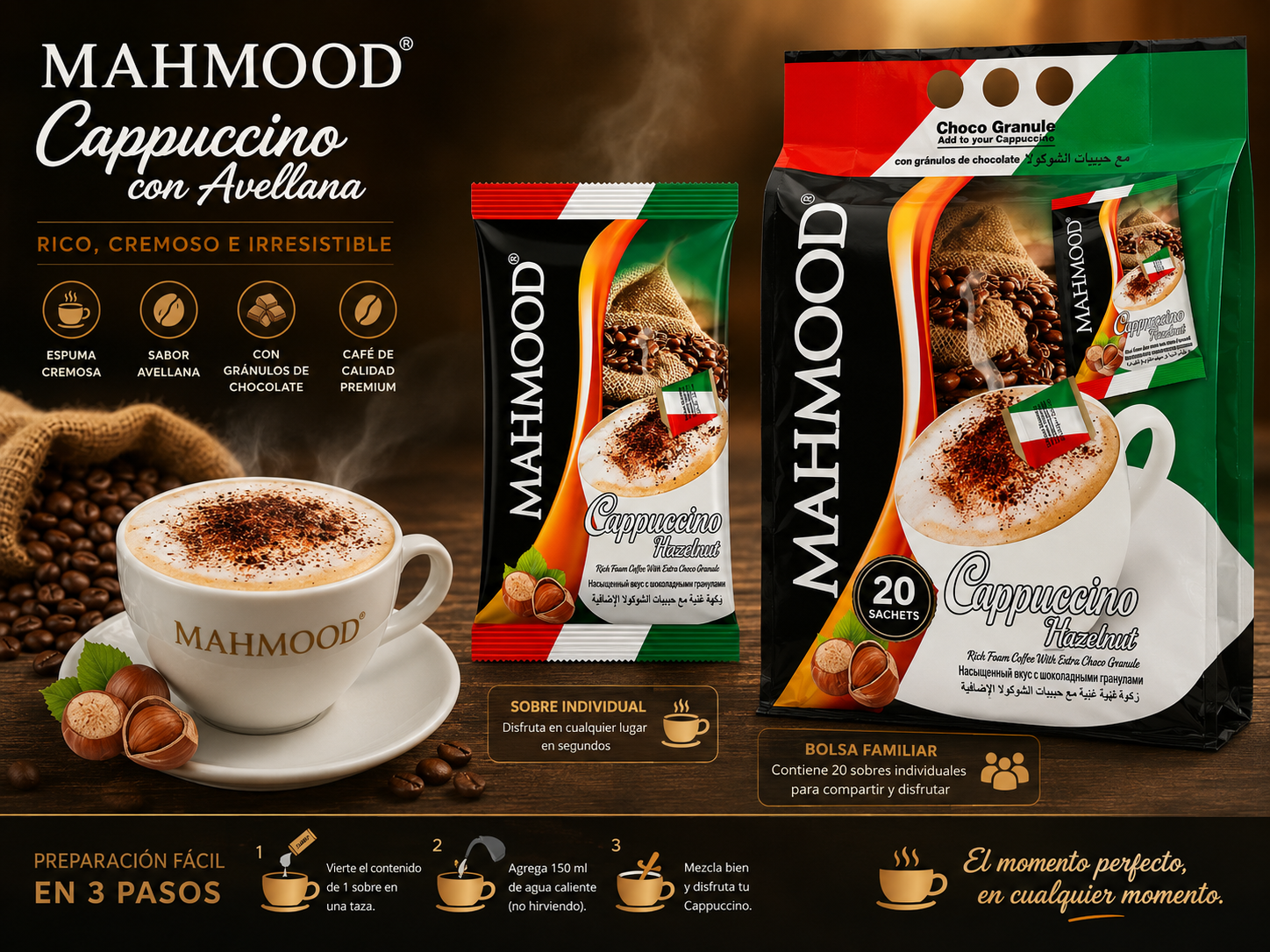 Mahmood Cappuccino con avellana