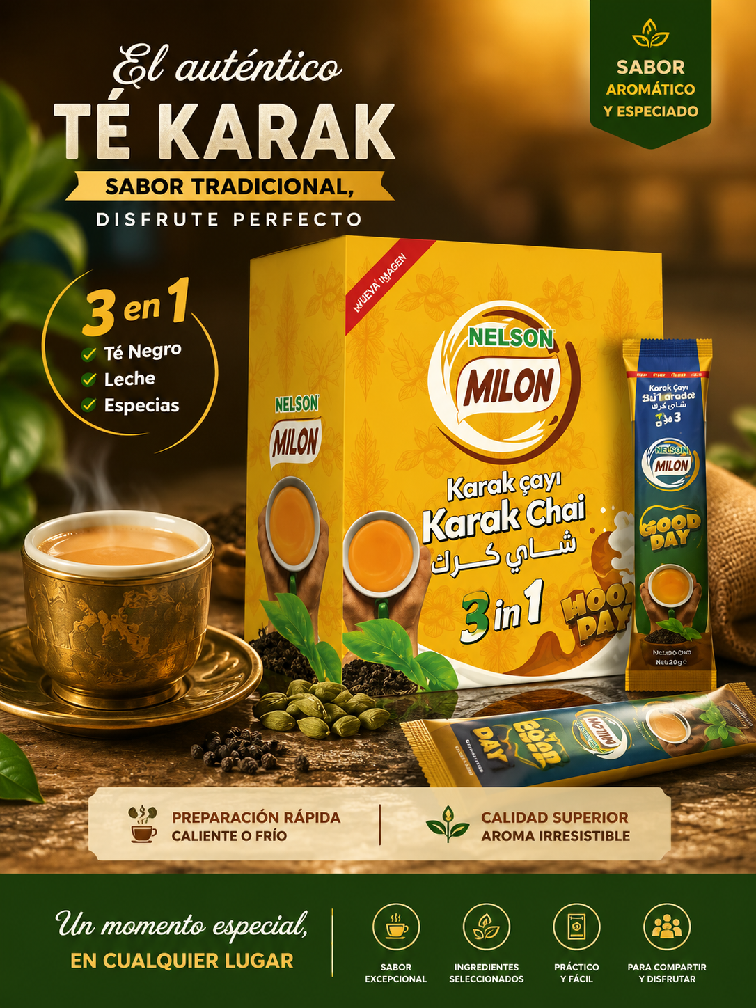 Té Karak Milon 3 en 1